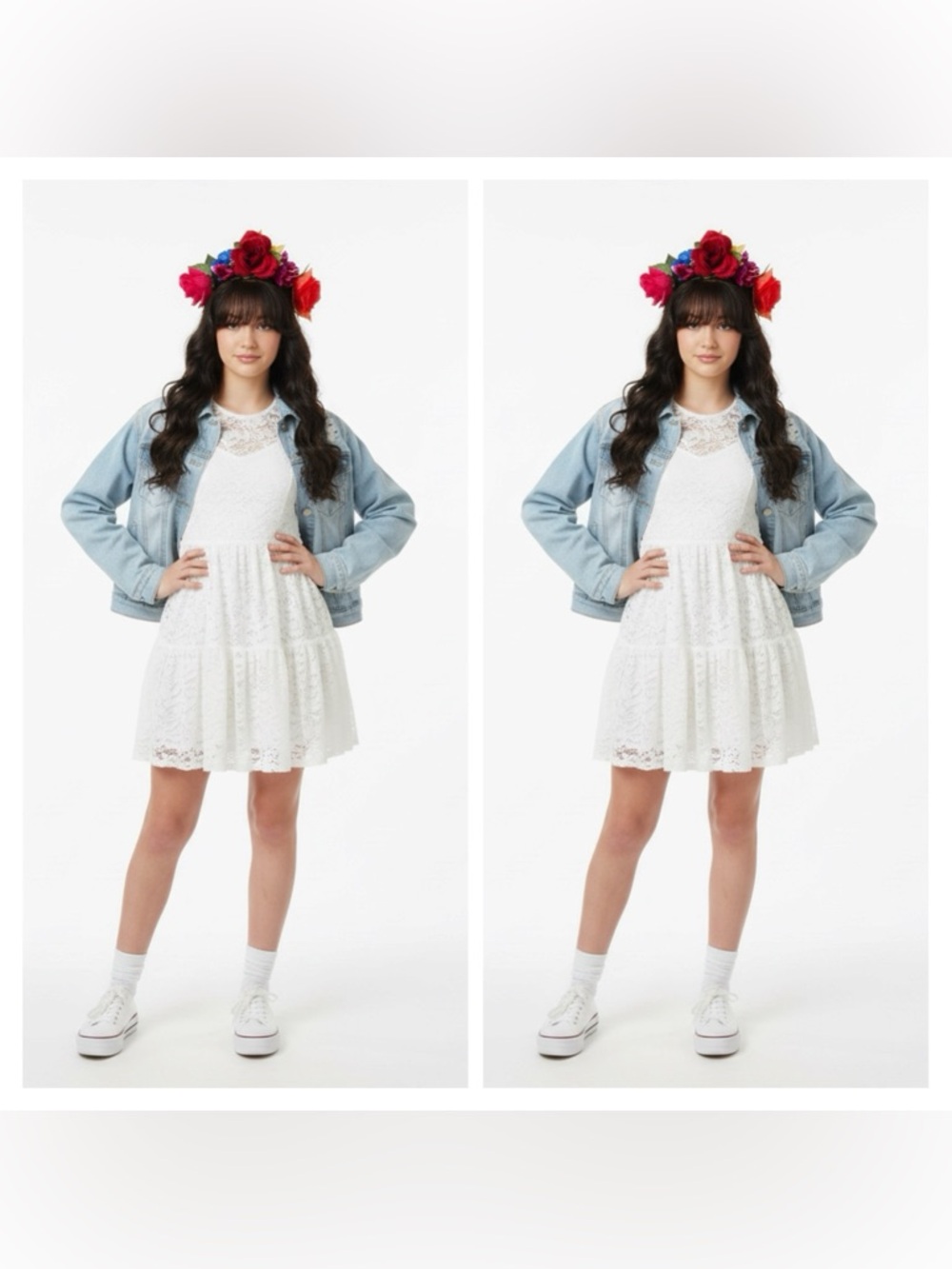 Colorful Prom Festival Party Birthday Cosplay Flower Crowns Handmade - Picture 7 of 10